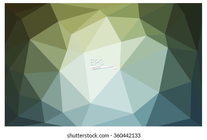 multicolor green, blue geometric rumpled triangular low poly origami style gradient illustration graphic background. Vector polygonal design for your business.