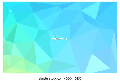 multicolor green, blue geometric rumpled triangular low poly origami style gradient illustration graphic background. Vector polygonal design for your business.