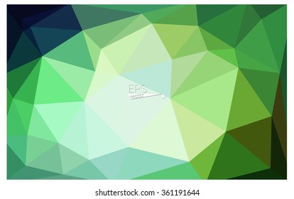 multicolor green, blue geometric rumpled triangular low poly origami style gradient illustration graphic background. Vector polygonal design for your business.