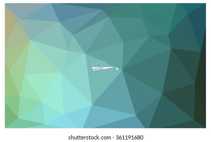 multicolor green, blue geometric rumpled triangular low poly origami style gradient illustration graphic background. Vector polygonal design for your business.