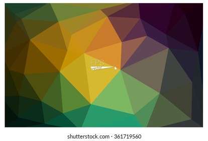 multicolor green, blue geometric rumpled triangular low poly origami style gradient illustration graphic background. Vector polygonal design for your business.