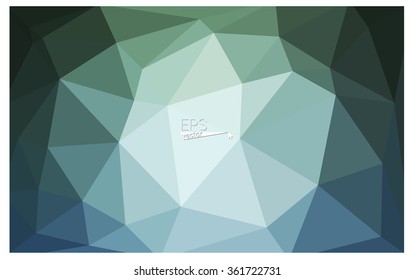 multicolor green, blue geometric rumpled triangular low poly origami style gradient illustration graphic background. Vector polygonal design for your business.