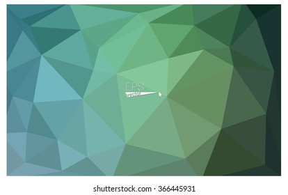 multicolor green, blue geometric rumpled triangular low poly origami style gradient illustration graphic background. Vector polygonal design for your business.
