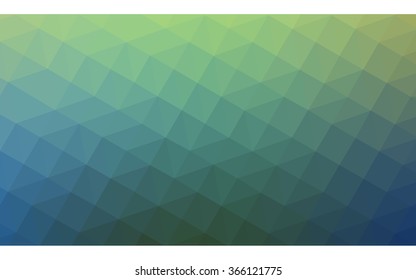 Multicolor green, blue polygonal illustration, which consist of triangles. Geometric background in Origami style with gradient. Triangular design for your business.