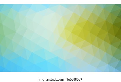 Multicolor green, blue polygonal illustration, which consist of triangles. Geometric background in Origami style with gradient. Triangular design for your business.