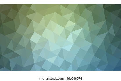 Multicolor green, blue polygonal illustration, which consist of triangles. Geometric background in Origami style with gradient. Triangular design for your business.