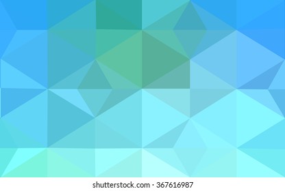 Multicolor green, blue polygonal illustration, which consist of triangles. Geometric background in Origami style with gradient. Triangular design for your business.