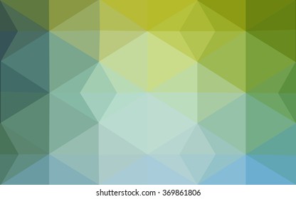 Multicolor green, blue polygonal illustration, which consist of triangles. Geometric background in Origami style with gradient. Triangular design for your business.
