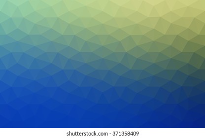 Multicolor green, blue polygonal illustration, which consist of triangles. Geometric background in Origami style with gradient. Triangular design for your business.