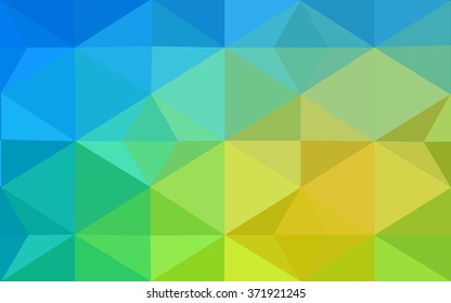 Multicolor green, blue polygonal illustration, which consist of triangles. Geometric background in Origami style with gradient. Triangular design for your business.