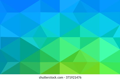 Multicolor green, blue polygonal illustration, which consist of triangles. Geometric background in Origami style with gradient. Triangular design for your business.