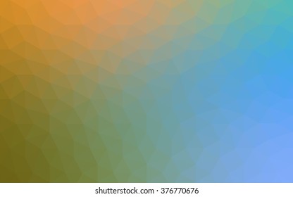 Multicolor green, blue polygonal illustration, which consist of triangles. Geometric background in Origami style with gradient. Triangular design for your business.