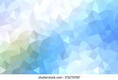 Multicolor green, blue polygonal illustration, which consist of triangles. Geometric background in Origami style with gradient. Triangular design for your business.