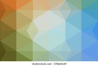 Multicolor green, blue polygonal illustration, which consist of triangles. Geometric background in Origami style with gradient. Triangular design for your business.