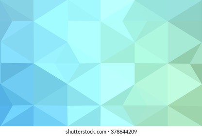 Multicolor green, blue polygonal illustration, which consist of triangles. Geometric background in Origami style with gradient. Triangular design for your business.