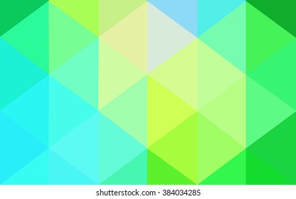 Multicolor green, blue polygonal illustration, which consist of triangles. Geometric background in Origami style with gradient. Triangular design for your business.