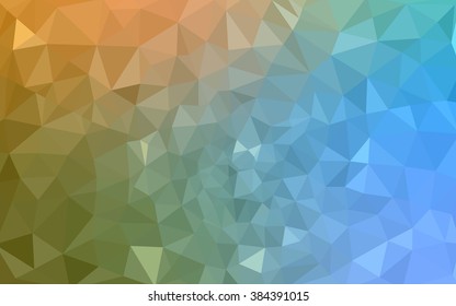 Multicolor green, blue polygonal illustration, which consist of triangles. Geometric background in Origami style with gradient. Triangular design for your business.