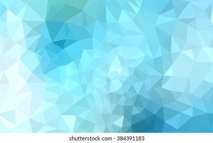 Multicolor green, blue polygonal illustration, which consist of triangles. Geometric background in Origami style with gradient. Triangular design for your business.