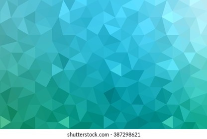 Multicolor green, blue polygonal illustration, which consist of triangles. Geometric background in Origami style with gradient. Triangular design for your business.