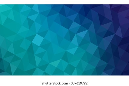 Multicolor green, blue polygonal illustration, which consist of triangles. Geometric background in Origami style with gradient. Triangular design for your business.