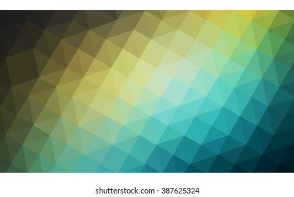Multicolor green, blue polygonal illustration, which consist of triangles. Geometric background in Origami style with gradient. Triangular design for your business.