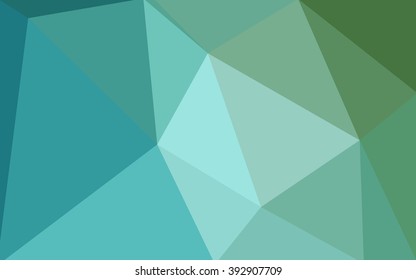 Multicolor green, blue polygonal illustration, which consist of triangles. Geometric background in Origami style with gradient. Triangular design for your business.