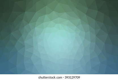 Multicolor green, blue polygonal illustration, which consist of triangles. Geometric background in Origami style with gradient. Triangular design for your business.