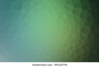 Multicolor green, blue polygonal illustration, which consist of triangles. Geometric background in Origami style with gradient. Triangular design for your business.