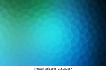 Multicolor green, blue polygonal illustration, which consist of triangles. Geometric background in Origami style with gradient. Triangular design for your business.