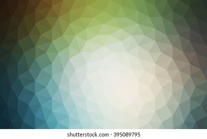 Multicolor green, blue polygonal illustration, which consist of triangles. Geometric background in Origami style with gradient. Triangular design for your business.