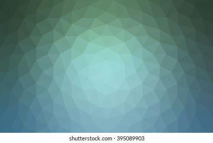 Multicolor green, blue polygonal illustration, which consist of triangles. Geometric background in Origami style with gradient. Triangular design for your business.
