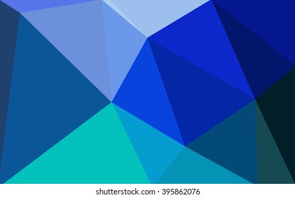 Multicolor green, blue polygonal illustration, which consist of triangles. Geometric background in Origami style with gradient. Triangular design for your business.