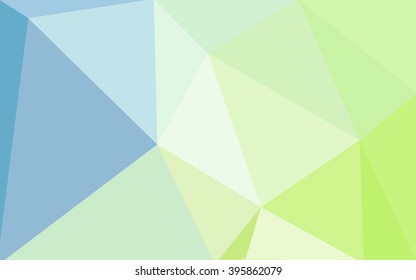Multicolor green, blue polygonal illustration, which consist of triangles. Geometric background in Origami style with gradient. Triangular design for your business.
