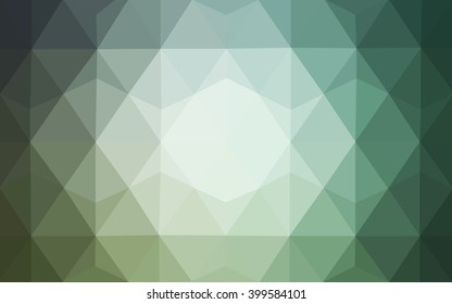 Multicolor green, blue polygonal illustration, which consist of triangles. Geometric background in Origami style with gradient. Triangular design for your business.