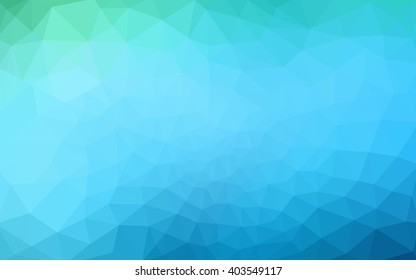 Multicolor green, blue polygonal illustration, which consist of triangles. Geometric background in Origami style with gradient. Triangular design for your business.