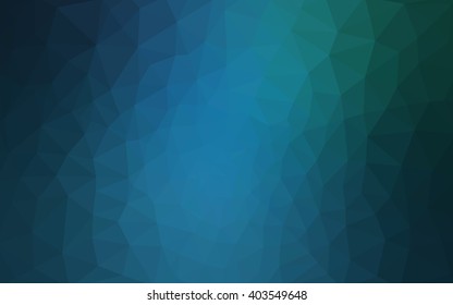 Multicolor green, blue polygonal illustration, which consist of triangles. Geometric background in Origami style with gradient. Triangular design for your business.