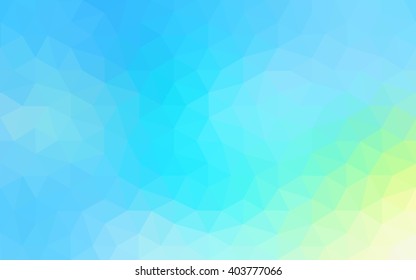 Multicolor green, blue polygonal illustration, which consist of triangles. Geometric background in Origami style with gradient. Triangular design for your business.