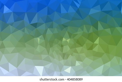 Multicolor green, blue polygonal illustration, which consist of triangles. Geometric background in Origami style with gradient. Triangular design for your business.