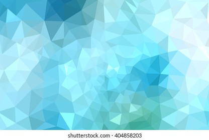 Multicolor green, blue polygonal illustration, which consist of triangles. Geometric background in Origami style with gradient. Triangular design for your business.