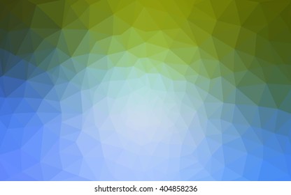 Multicolor green, blue polygonal illustration, which consist of triangles. Geometric background in Origami style with gradient. Triangular design for your business.