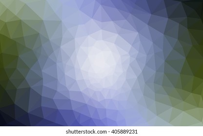Multicolor green, blue polygonal illustration, which consist of triangles. Geometric background in Origami style with gradient. Triangular design for your business.