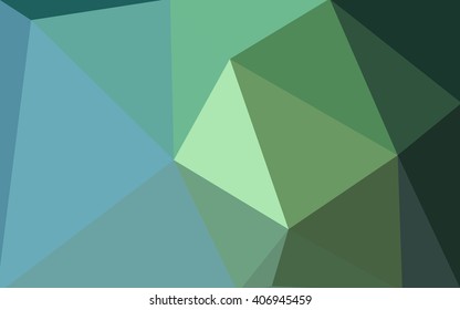 Multicolor green, blue polygonal illustration, which consist of triangles. Geometric background in Origami style with gradient. Triangular design for your business.