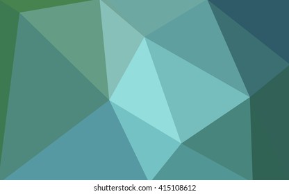 Multicolor green, blue polygonal illustration, which consist of triangles. Geometric background in Origami style with gradient. Triangular design for your business.