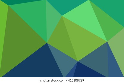 Multicolor green, blue polygonal illustration, which consist of triangles. Geometric background in Origami style with gradient. Triangular design for your business.