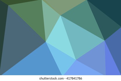 Multicolor green, blue polygonal illustration, which consist of triangles. Geometric background in Origami style with gradient. Triangular design for your business.