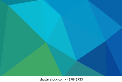 Multicolor green, blue polygonal illustration, which consist of triangles. Geometric background in Origami style with gradient. Triangular design for your business.