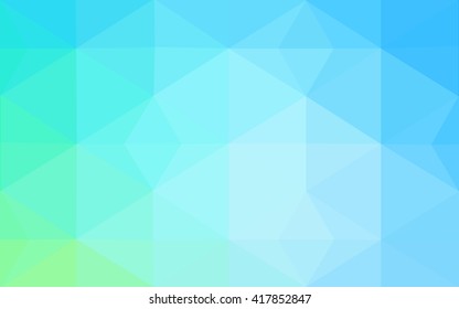 Multicolor green, blue polygonal illustration, which consist of triangles. Geometric background in Origami style with gradient. Triangular design for your business.