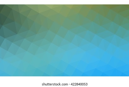 Multicolor green, blue polygonal illustration, which consist of triangles. Geometric background in Origami style with gradient. Triangular design for your business.