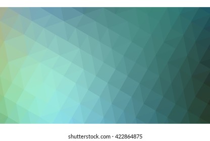 Multicolor green, blue polygonal illustration, which consist of triangles. Geometric background in Origami style with gradient. Triangular design for your business.