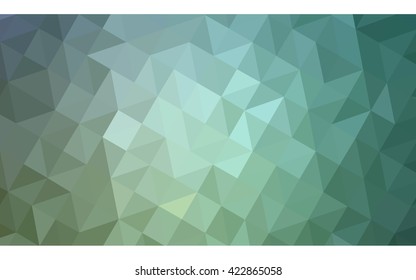 Multicolor green, blue polygonal illustration, which consist of triangles. Geometric background in Origami style with gradient. Triangular design for your business.